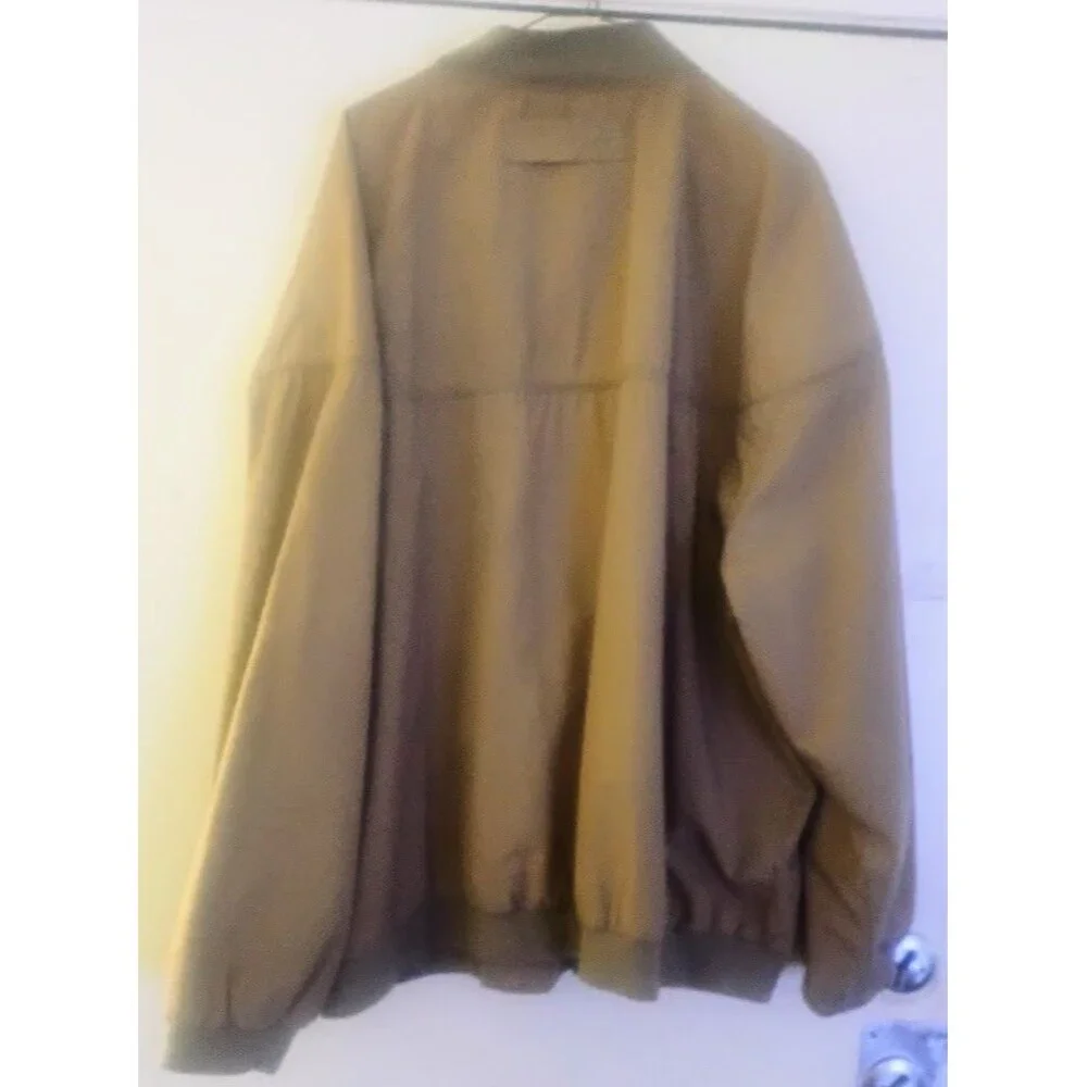 VINTAGE HABAND MENS 3XL LIGHTWEIGHT FULL ZIP BOMBER JACKET BEIGE